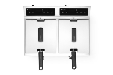 Frytownica indukcyjna z kranem spustowym, 2 × 8 l, 16L 230V/7000W, 577x609x(H)410mm