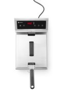 Frytownica indukcyjna z kranem spustowym 8L, jasnoszary, 230V/3500W, 288x619x(H)408mm