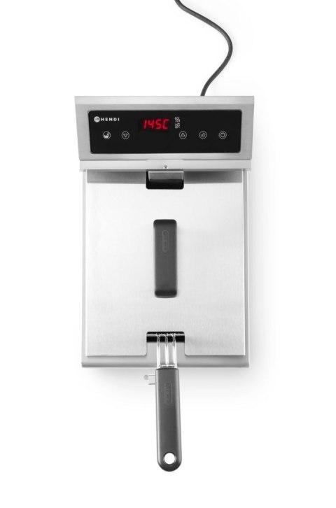 Frytownica indukcyjna z kranem spustowym 8L, jasnoszary, 230V/3500W, 288x619x(H)408mm