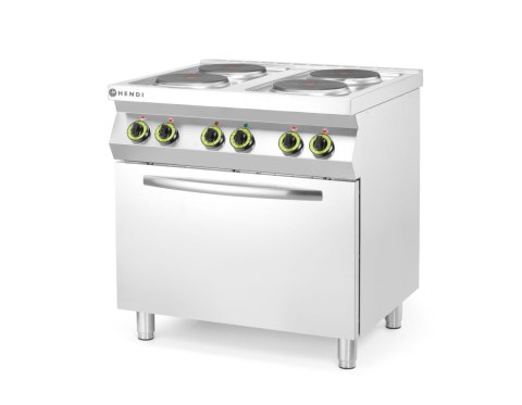 Kuchnia elektryczna - 4-płytowa z konwekcyjnym piekarnikiem elektrycznym GN 1/1 800x700x(H)900mm