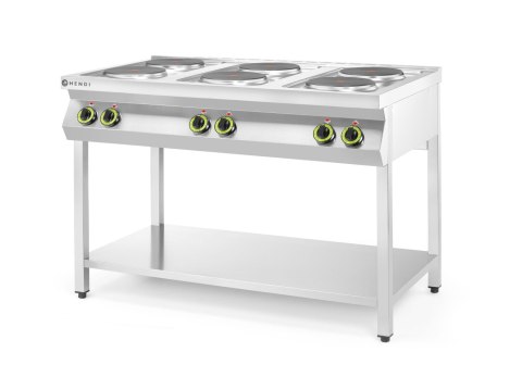 Kuchnia elektryczna 6-płytowa na podstawie otwartej, 400V/15600W, 1200x700x(H)900mm