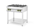Kuchnia gazowa 4-palnikowa na podstawie otwartej, 19kW, 800x700x(H)900mm