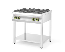 Kuchnia gazowa 4-palnikowa na podstawie otwartej, 19kW, 800x700x(H)900mm