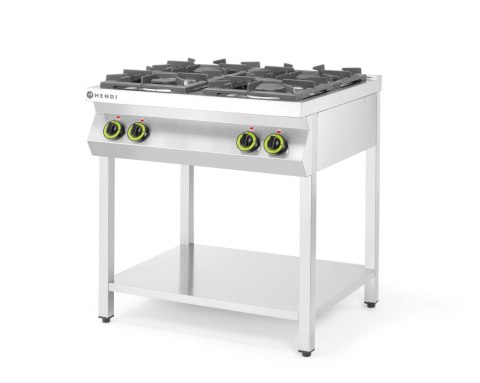 Kuchnia gazowa 4-palnikowa na podstawie otwartej, 19kW, 800x700x(H)900mm