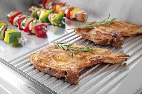 Płyta grillowa 1/2 gładka, 1/2 ryflowana 527x404x(H)233mm Hendi