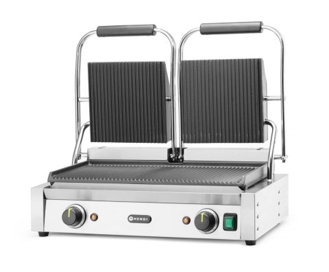 Grill kontaktowy podwójny góra i dół ryflowane 570x375x(H)216mm