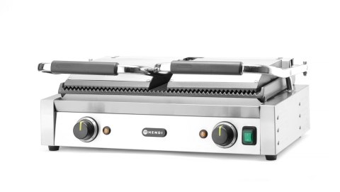Grill kontaktowy podwójny góra i dół ryflowane 570x375x(H)216mm