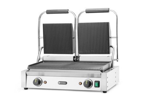 Grill kontaktowy podwójny góra i dół ryflowane 570x375x(H)216mm