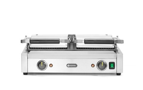 Grill kontaktowy podwójny góra ryflowana, dół gładki 570x375x(H)216mm