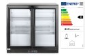 Lodówka na napoje 2-drzwiowa Arktic, 158L, czarny, 220-240V/160W, 900x520x(H)865mm