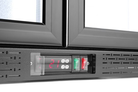 Lodówka na napoje 2-drzwiowa Arktic, 158L, czarny, 220-240V/160W, 900x530x(H)870mm