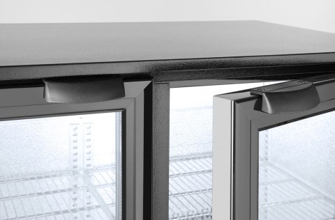 Lodówka na napoje 2-drzwiowa Arktic, 158L, czarny, 220-240V/160W, 900x530x(H)870mm