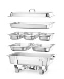 Podgrzewacz na pastę GN 1/1 – zestaw z pojemnikami GN 585x385x(H)315mm