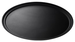 Taca do serwowania owalna, antypoślizgowa czarna 685x560x(H)32mm