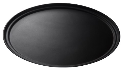 Taca do serwowania owalna, antypoślizgowa czarna 685x560x(H)32mm