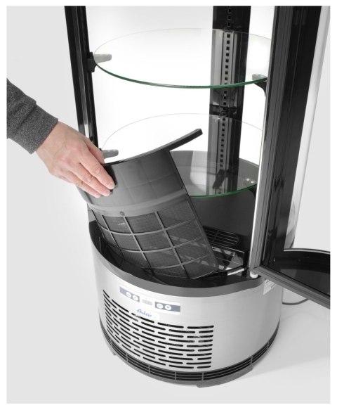 Witryna chłodnicza okrągła, Arktic, 100L, 230V/210W, ⌀480x(H)1065mm