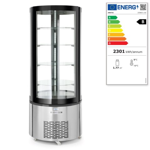 Witryna chłodnicza okrągła, Arktic, 360L, 220-240V/460W, ⌀680x(H)1755mm