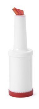 Dyspenser barmański z wymiennymi końcówkami, BarUp, 0,8L, biały, ?90x(H)300mm