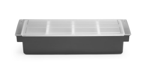 Pojemnik barmański na dodatki do drinków - 4 wkłady 480x150x(H)100mm