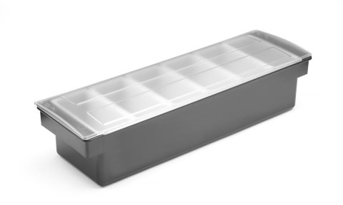 Pojemnik barmański na dodatki do drinków - 6 wkładów 480x150x(H)100mm