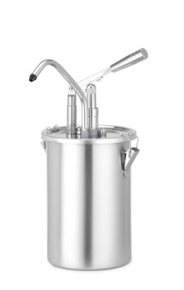 Pojemnik ze stali nierdzewnej do sosów z dyspenserem, HENDI, 4,5L, ⌀180x(H)420mm