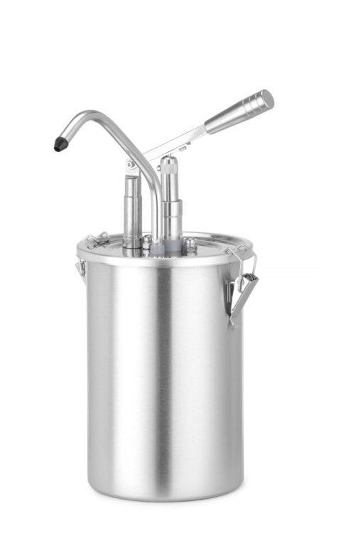 Pojemnik ze stali nierdzewnej do sosów z dyspenserem, HENDI, 4,5L, ⌀180x(H)420mm