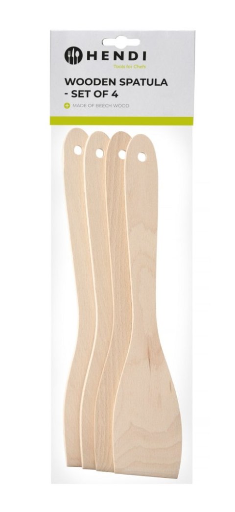 Szpatuła drewniana - zestaw 4 szt., 300x55mm