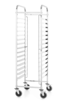 Wózek do transportu blach, 15 prowadnic na tace 600x400