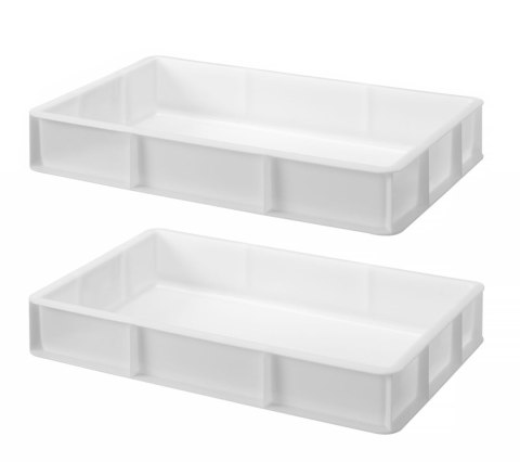 Pojemnik na ciasto na pizzę GN 1/1, biały, 530x325x(H)90mm