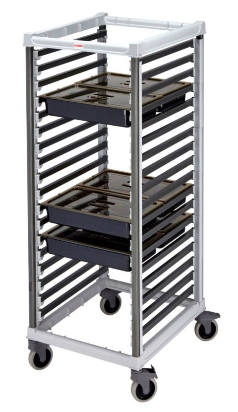 Wózek Camshelving do transportu pojemników, 18 × GN 2/1
