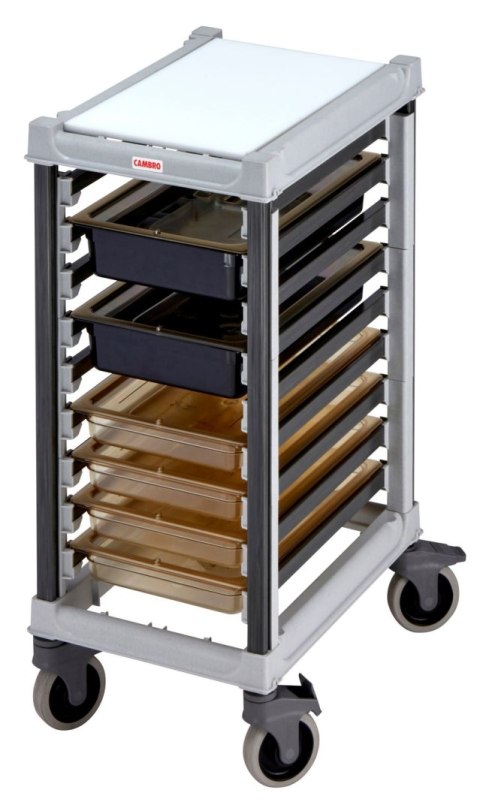 Wózek Camshelving do transportu pojemników, 9 × GN 1/1