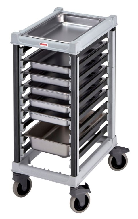 Wózek Camshelving do transportu pojemników, 9 × GN 1/1
