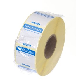 Etykiety Food Safety, wielorazowe Poniedziałek 1000 szt., 25x25mm
