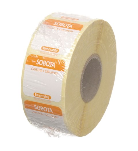 Etykiety Food Safety, wielorazowe Sobota 1000 szt., 25x25mm