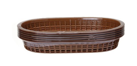 Koszyk do pieczywa owalny brązowy 275x175x(H)38mm