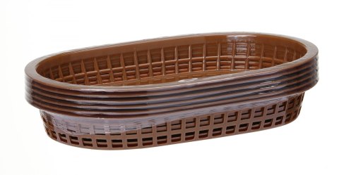 Koszyk do pieczywa owalny brązowy 275x175x(H)38mm
