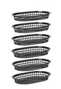 Koszyk do pieczywa owalny czarny 272x175x(H)38mm