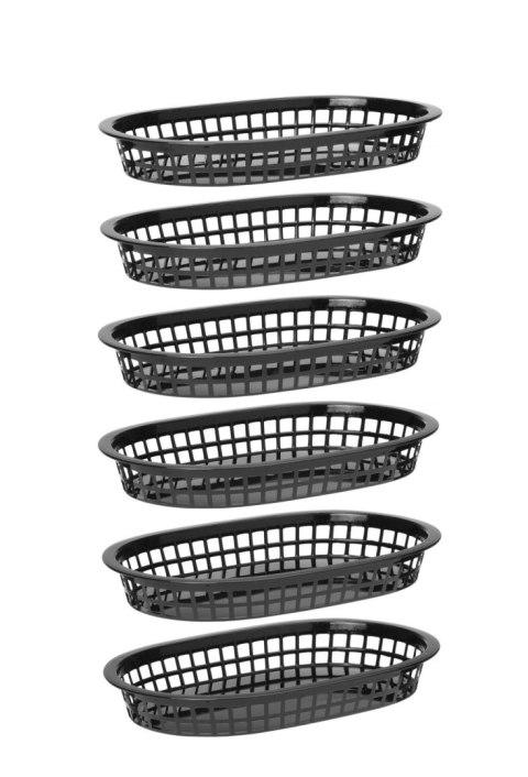 Koszyk do pieczywa owalny czarny 272x175x(H)38mm