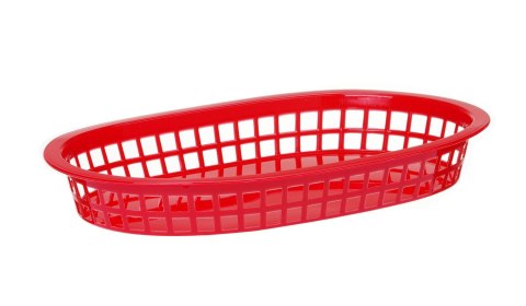 Koszyk do pieczywa owalny czerwony 272x175x(H)38mm