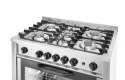 Kuchnia gazowa - 5-palnikowa z konwekcyjnym piekarnikiem i grillem 230V/2900W, 14,3kW, 900x653x(H)900mm