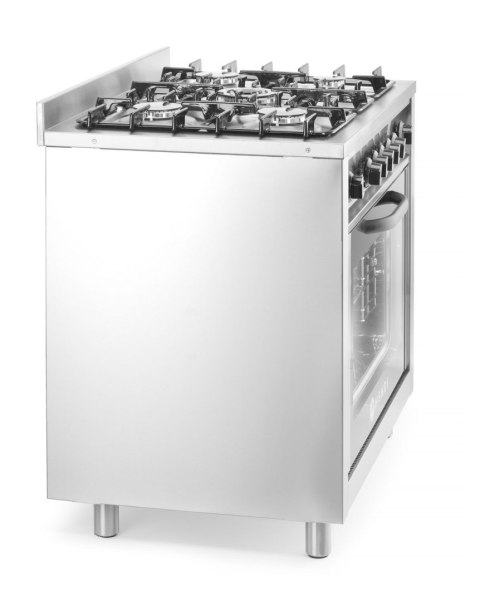 Kuchnia gazowa - 5-palnikowa z konwekcyjnym piekarnikiem i grillem 230V/2900W, 14,3kW, 900x653x(H)900mm