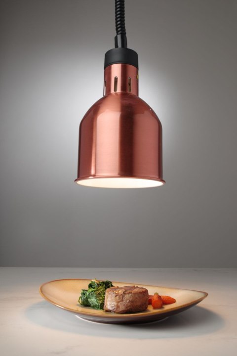 Lampa do podgrzewania potraw - wisząca - śr.175x(H)250mm miedziana
