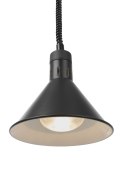 Lampa do podgrzewania potraw- wisząca, stożkowa średnica 275x(H)250 mm, czarna