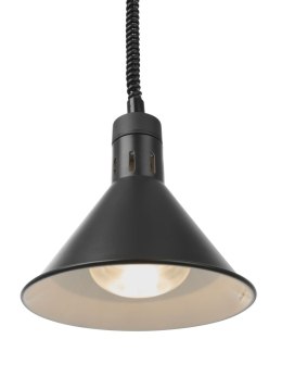 Lampa do podgrzewania potraw- wisząca, stożkowa średnica 275x(H)250 mm, czarna