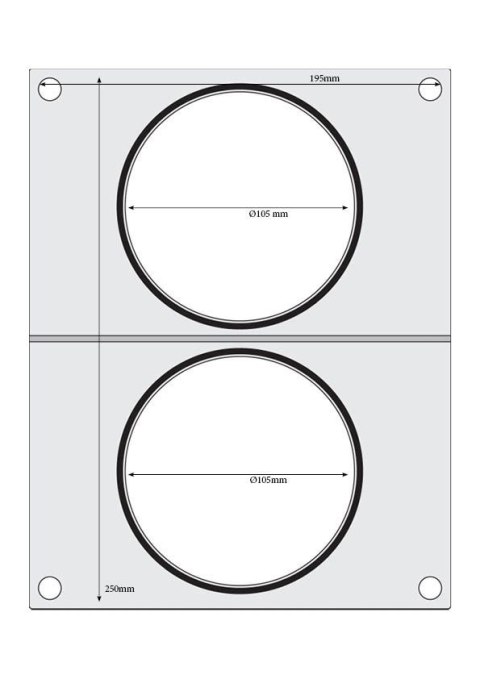 Matryca do zgrzewarki, 2x pojemnik do zupy ø115 mm