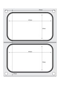 Matryca do zgrzewarki, HENDI, 2x pojemnik 178x113 mm