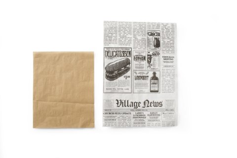 Papier pergaminowy, wydruk gazety, 500 szt., 250x350mm