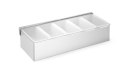 Pojemnik barmański na dodatki do drinków - 5 częściowy 375x140x(H)90mm