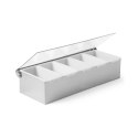 Pojemnik barmański na dodatki do drinków - 5 częściowy 375x140x(H)90mm