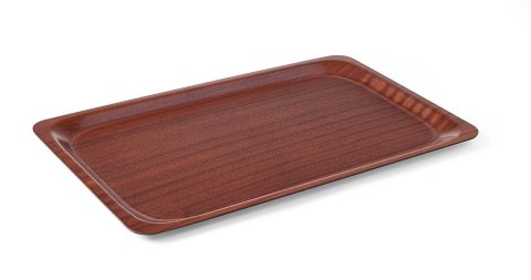 Taca antypoślizgowa drewniana 370x530mm mahoń